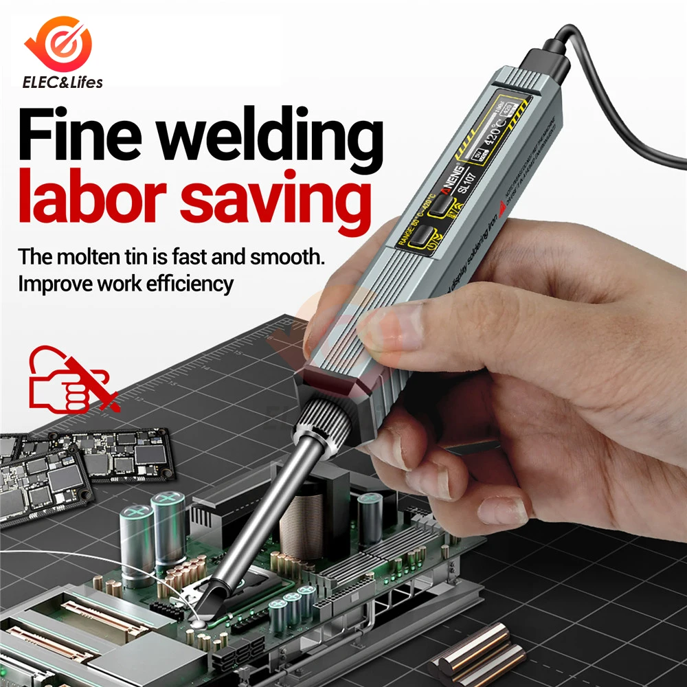 

SL107 Electric Soldering Iron Portable Tester Tin Tips Repair Welding External Heating Inner Core Solder iron kit Tools