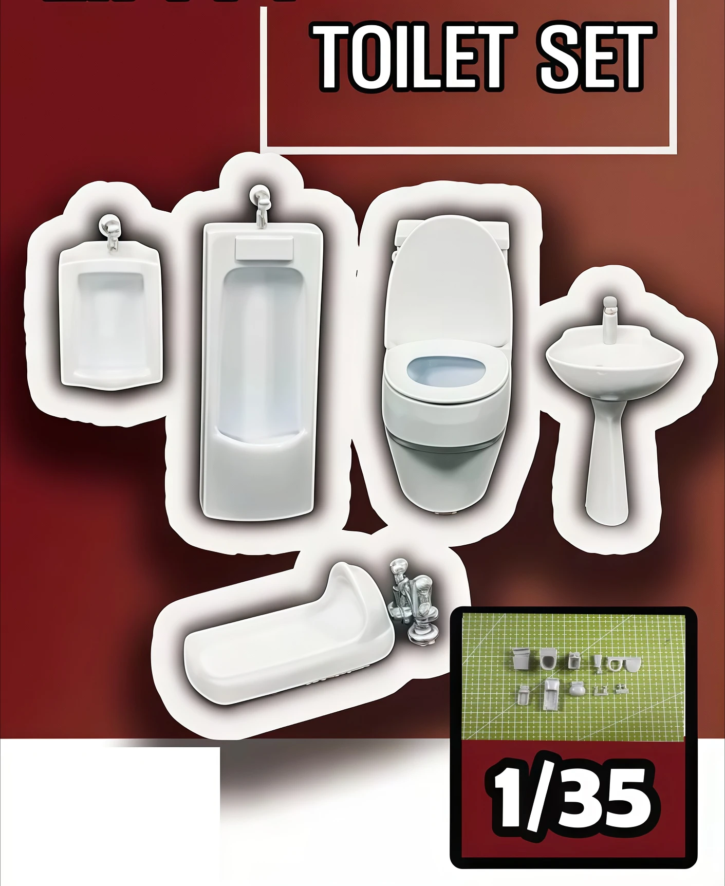 

1/35 Casting Resin Model Kit, Scene Model Making Prop Resin GK, Uncolored Model Kit