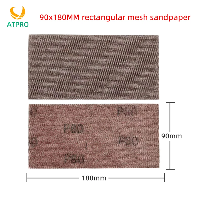 

Прямоугольная сетчатая наждачная бумага 90x180 мм, абразивная самоклеящаяся шлифовальная бумага без пыли