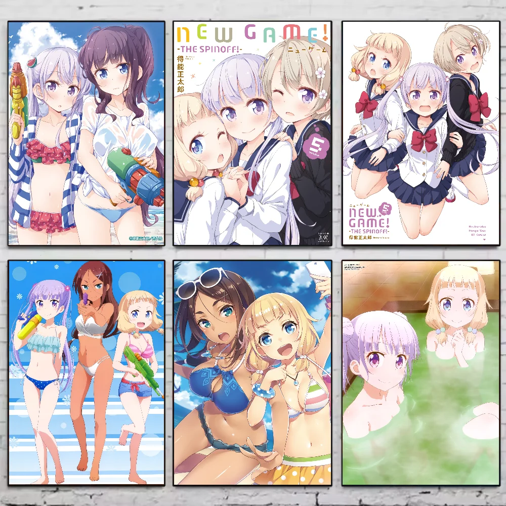 لعبة جديدة أنيمي ملصق ملصقات الفن جداريات حائطية ديكور لعبة غرفة ديكور الهدايا Kawaii HD اللوحة سيارات القط