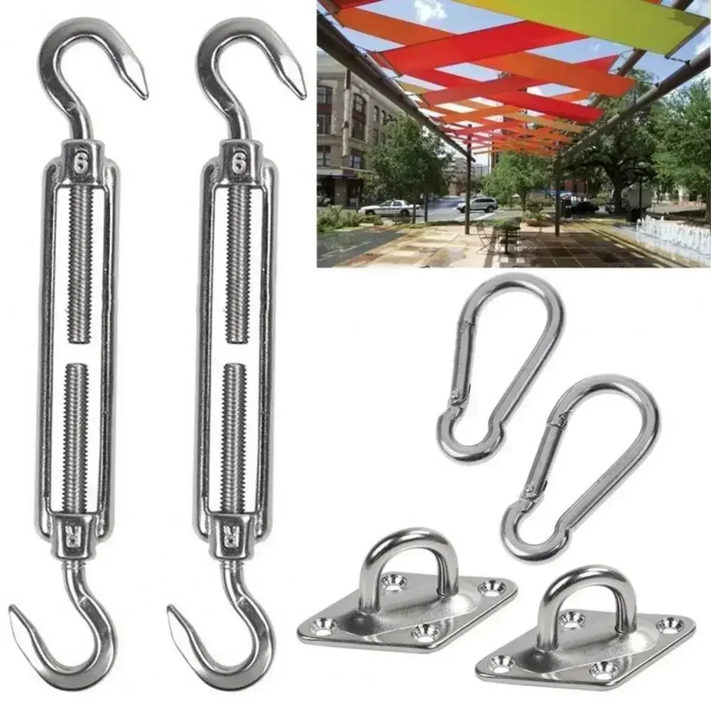 Heavy Duty Sun Shade Sail for Garden Triangle Rectangle Fixing Accessories 1 Set Shade Sail Hardware Awning Attachment Set