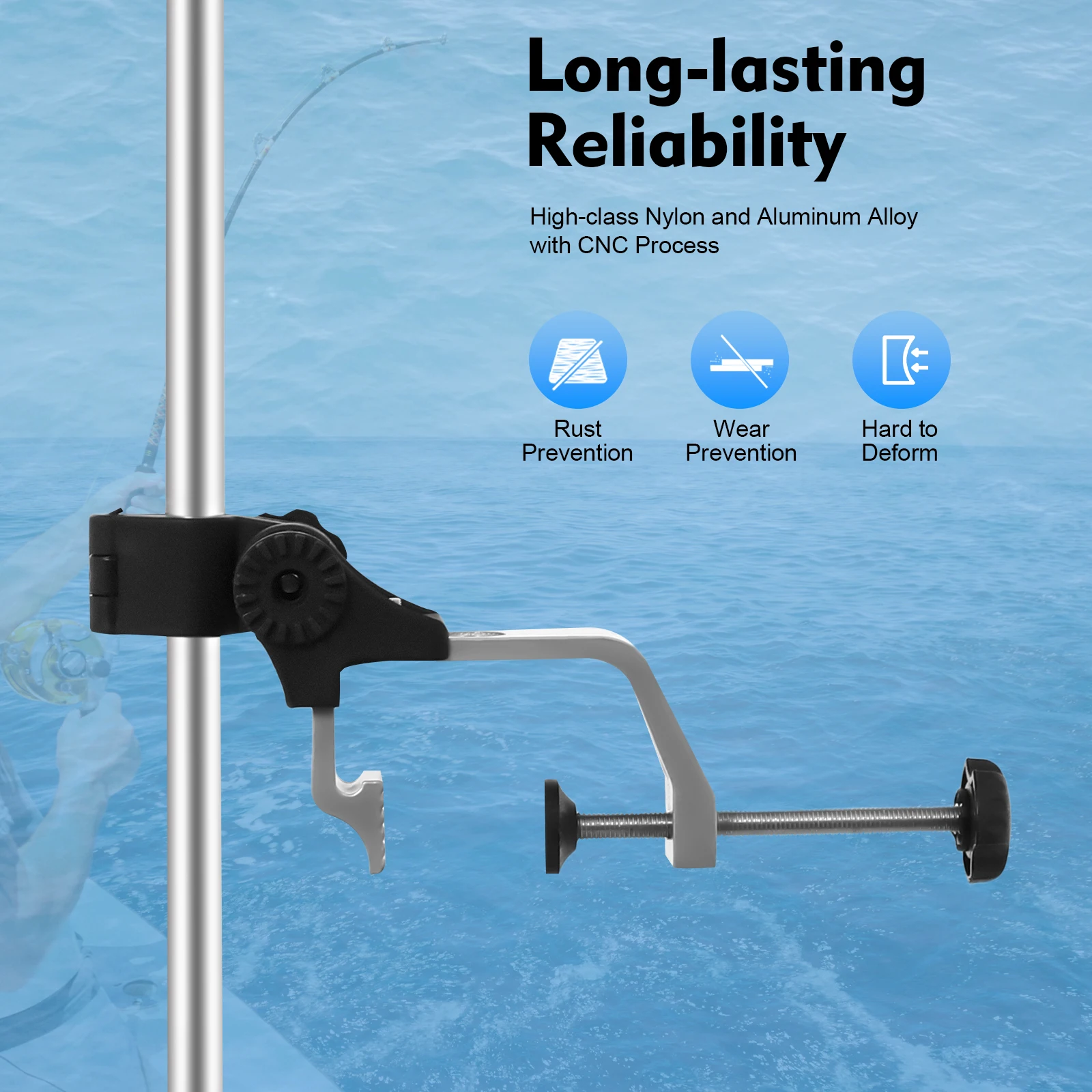 Support de transducteur de son - Fishing Kayak Fish Finder Mount avis et prix