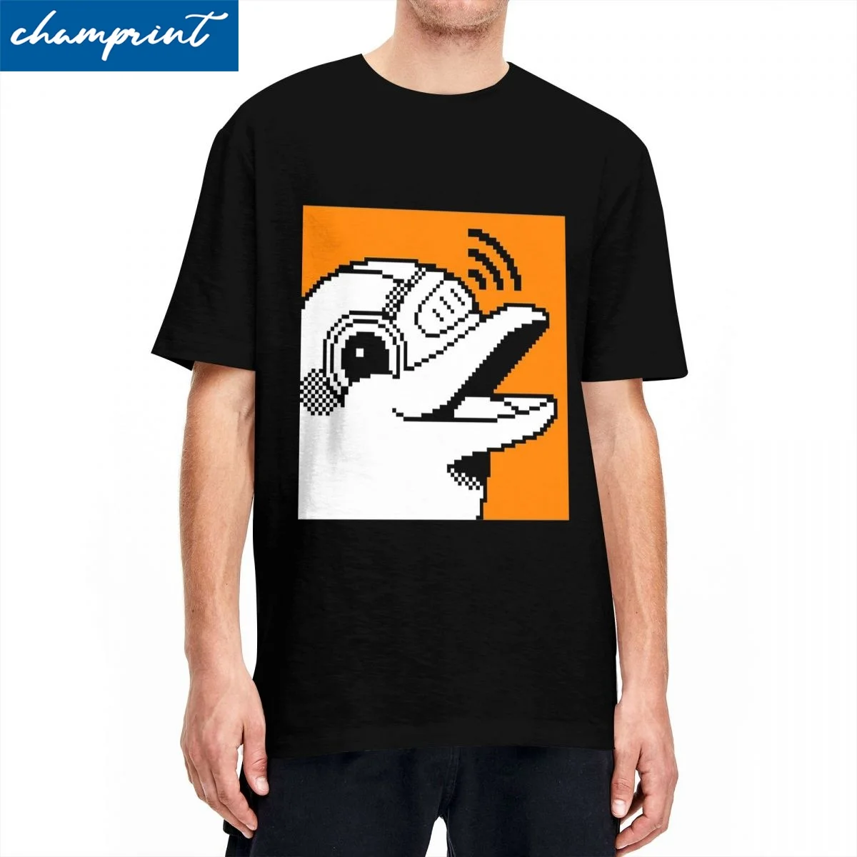 Flipper Zero Logo Hacker T-Shirts Cute Animal Dolphin Funny Pure Cotton Tees Round Neck Short Sleeve T Shirts Printing Clothes