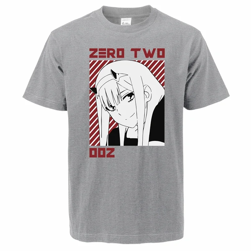 2024 Summer Man Harajuku DARLING in the FRANXX zero Two Anime Girl T shirts Oversize Unisex Tops Tees Itself  manga Shortsleeve