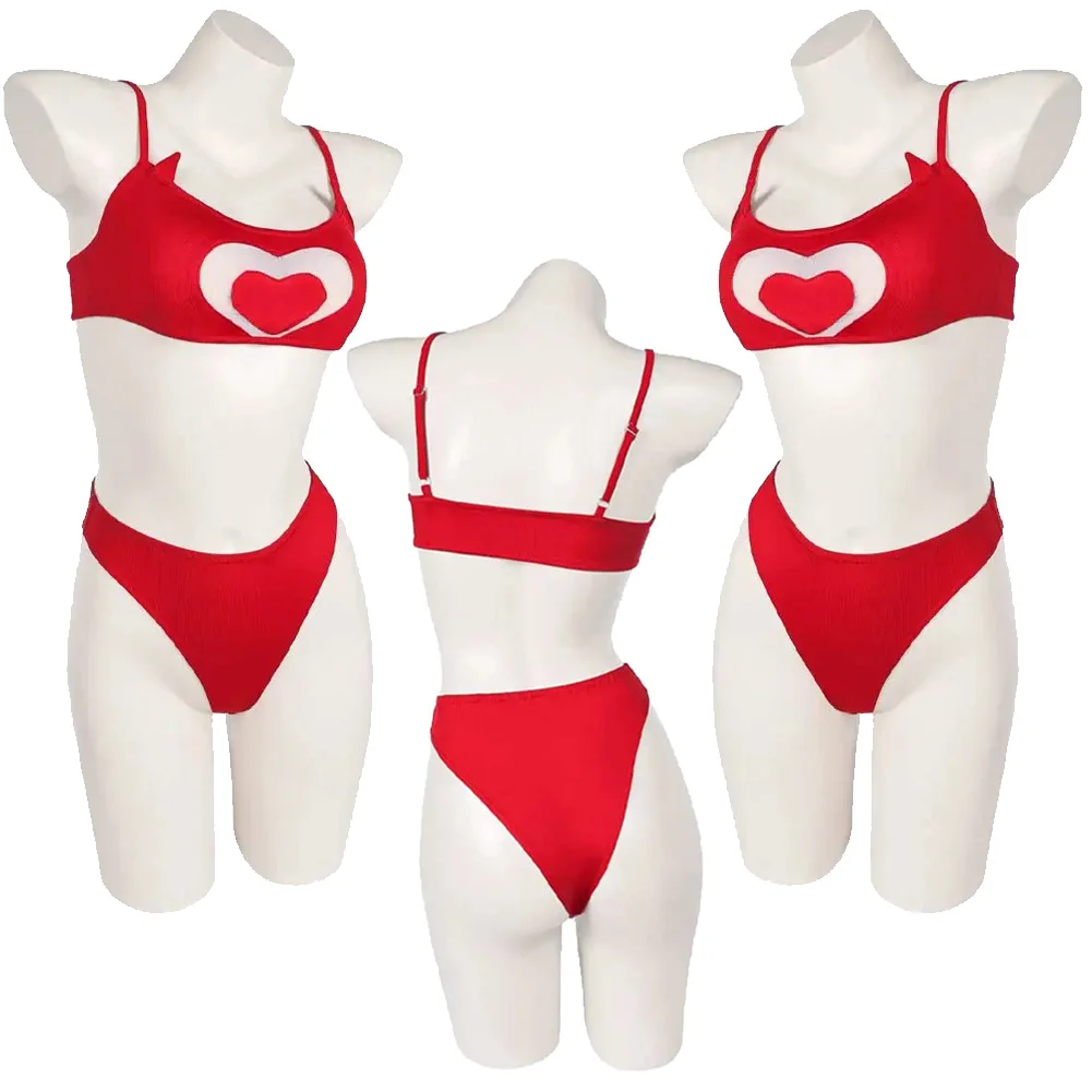 ملابس سباحة تنكرية بقنبلة الكرز للنساء ، ملابس بيكيني ، أنيمي كرتون ، لعب أدوار الفندق ، ملابس سباحة لحفلات الشاطئ ، بدلات هالوين ، صيف ، مثير