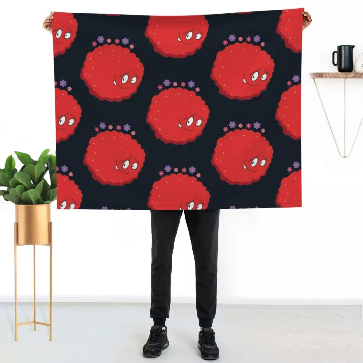 Happy Meatwad - Aqua Teen Hunger Force Throw Blanket cosplay anime Bed covers heavy to sleep Softest Warm Heavy Blankets