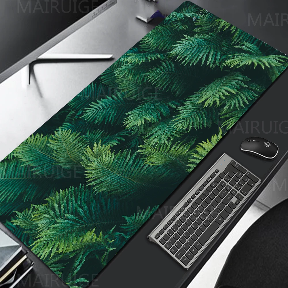 

Drop Shipping Green Leaves MousePad Nature Landscape Gaming Accessories Large Rubber Keyboard Mousepad Desk Mat Waves Mouse Pad