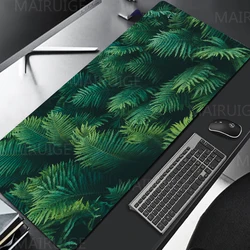 Drop Verzending Groene Bladeren Mousepad Natuur Landschap Gaming Accessoires Grote Rubberen Toetsenbord Mousepad Bureau Mat Golven Muismat