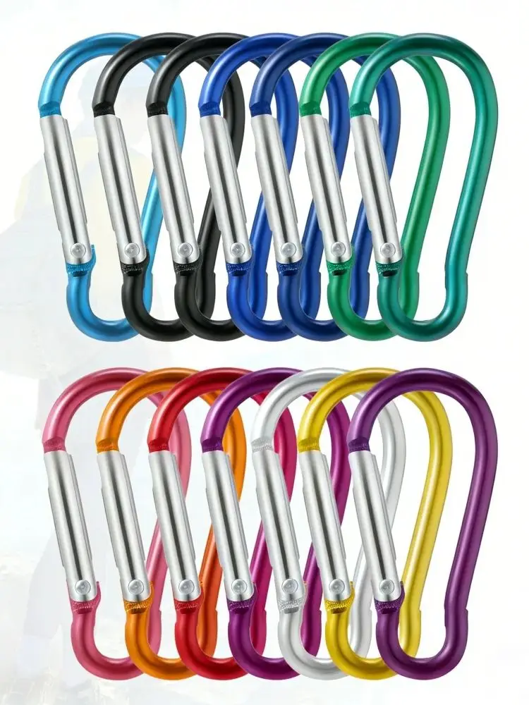 5-100Pcs Aluminium Karabiner Schlüssel Kette Clip Outdoor Camping Schlüsselring Karabinerhaken Wasser Flasche Schnalle Kit Klettern zubehör