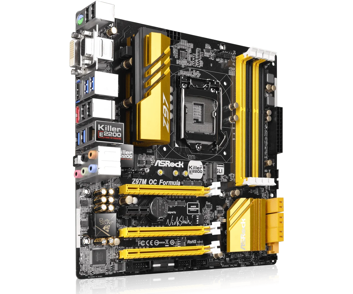 Imagem -04 - Fórmula Motherboard Lga 1150 Intel Z97 Ddr3 32gb M.2 Hdmi Usb 3.1 Micro Atx Suporta 5ª Geração Intel Core I54690 Asrock-z97m oc