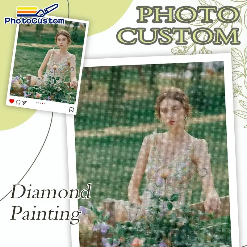 

PhotoCustom Diy комплект алмазной живописи домашний декор подарок животные и личный портрет фотографии живопись настенное искусство для взрослых фото Cust