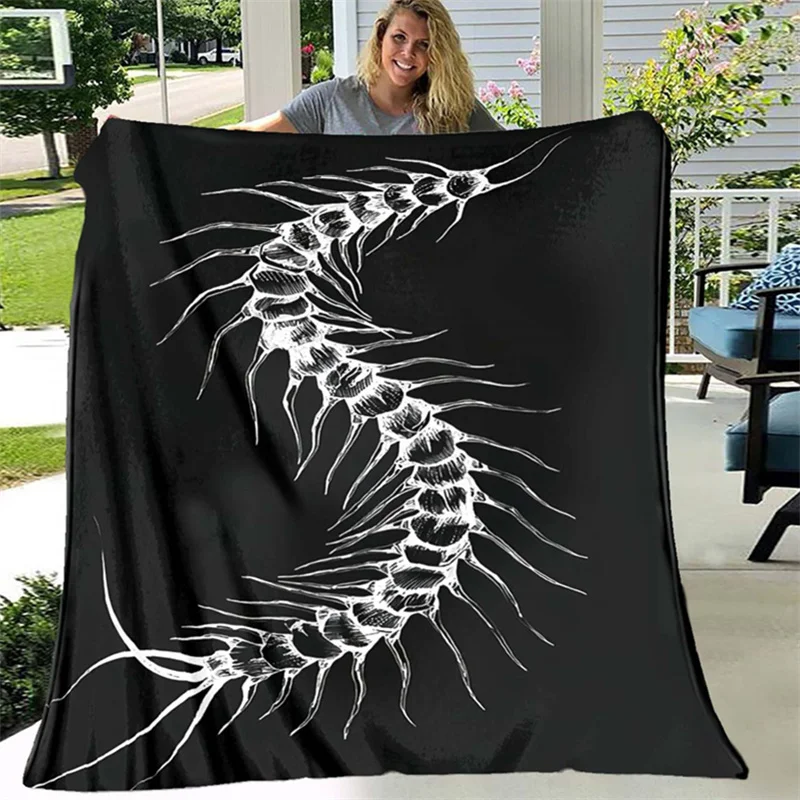 Vibrant Butterfly Floral Line Art Fleece Throw Blanket Soft Cozy Lightweight Blanket for Sofa Couch Bed Colorful Botanical Theme