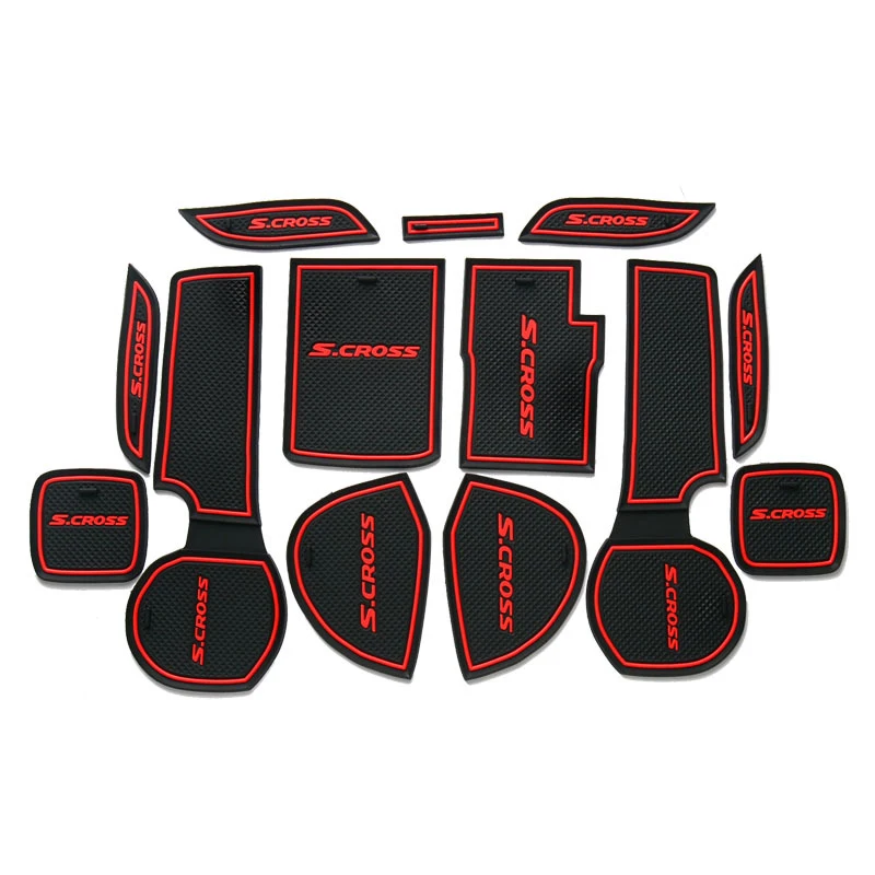 Auto Tür Innere Slot Matten Zubehör Für Suzuki SX4 S Kreuz S-Kreuz 2014-2023 Anti-Slip tor Slot Matte Tür Nut Tasse Pad Untersetzer – Detail 2