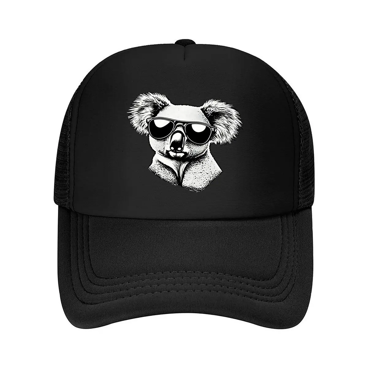 a Laid-Back Koala Wearing Glasses, Made from Lightweight, Perfect for Running, Exercising, And Outdo 2026 Mesh Baseball Cap