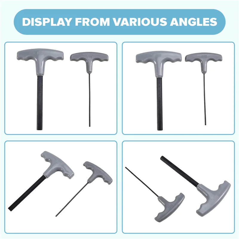 

ABUH-10PCS Imperial Hex Key T-Handle Set 3/32"-3/8" T-Handle Allen Wrench Set With Storage Rack For Automotive Repair