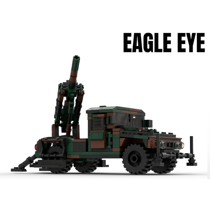 MOC Building Blocks Armored Hummered Car Assault Vehicle Model M1151 WW2 Military Weapons US Soldiers Figures Bricks Kids Toys