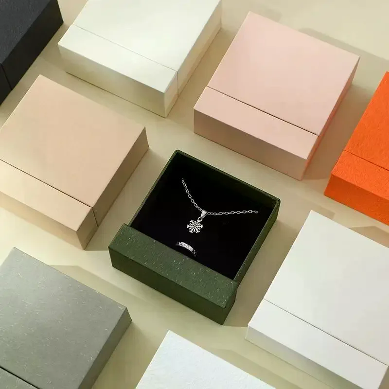 Sturdy Construction Jewelry Organizer Compact Multiple Compartments Thick Paper Ring Box Customizable Gift Box Jewelry Display