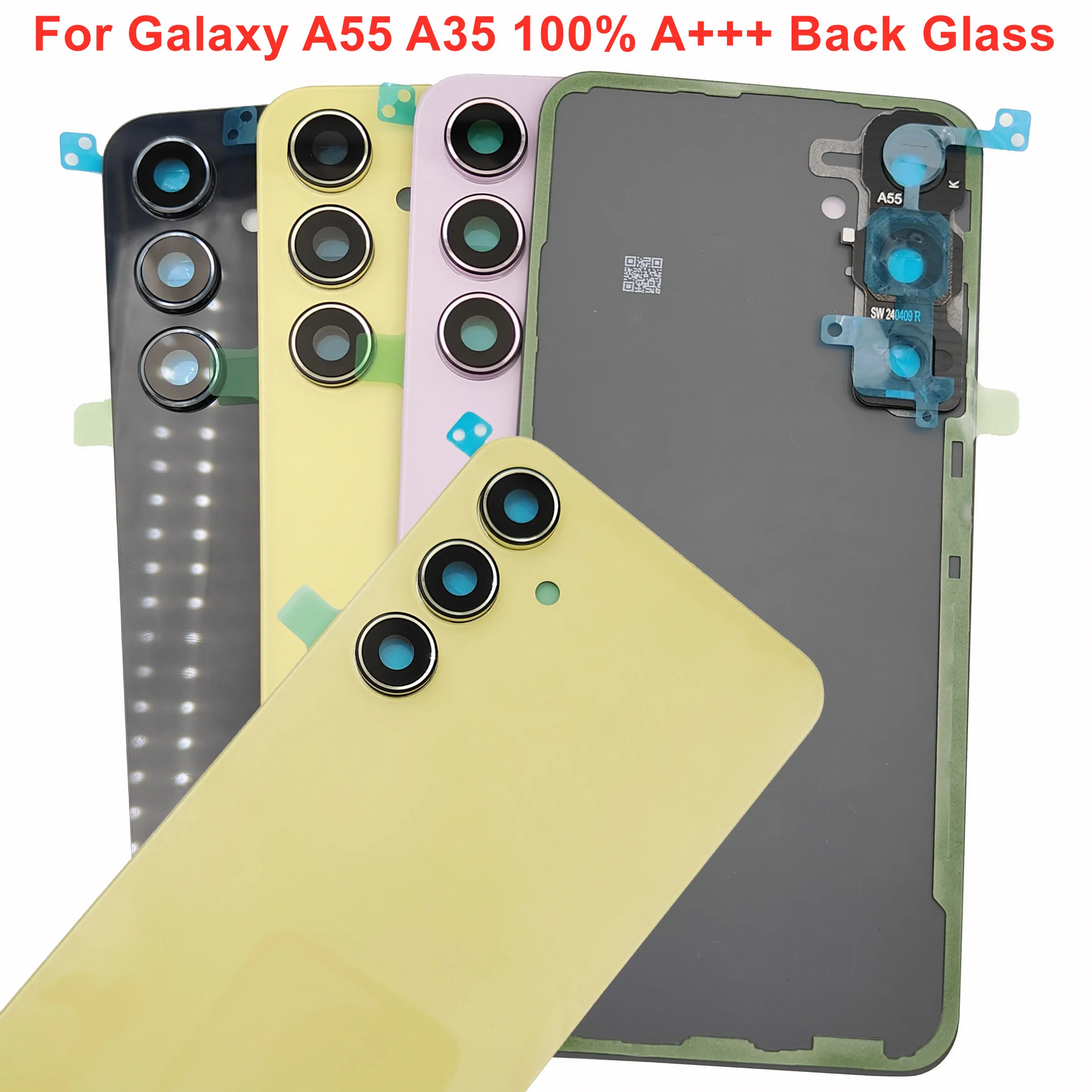 

For Samsung Galaxy A35 A55 Battery Cover Rear Housing Case Shell With Camera Lens Adhesive Glue Tools