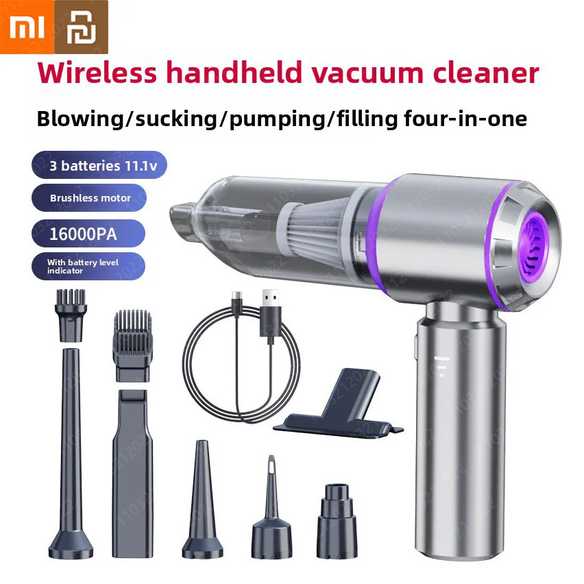 Xiaomi Youpin Car Vacuum Cleaner Strong Suction Cleaning Mini Machine Wireless Portable Handheld Blower Machine Home Appliances