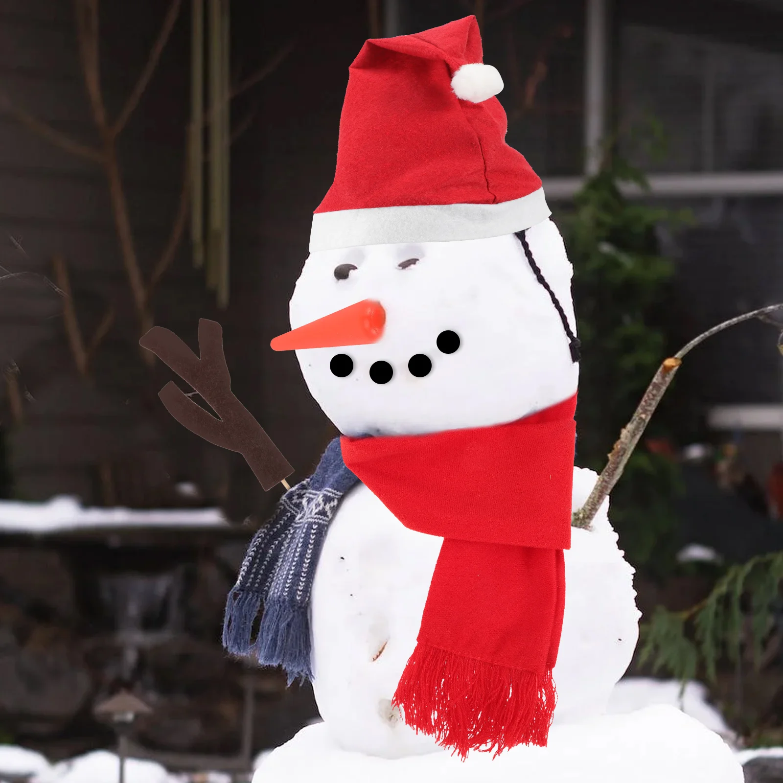 

Snowman Tools Kit Plastic Wood Props DIY Material Decoration Accessories Christmas naments Festive Snowman Dressing Prop Kids