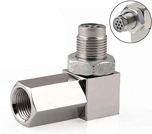 Universeller 90-Grad-O2-Sensor-Abstandshalter-Adapter M18x15 Gewinde L-förmiges Design Auto-Zubehör Solider Mini-Katalysator-Anschluss