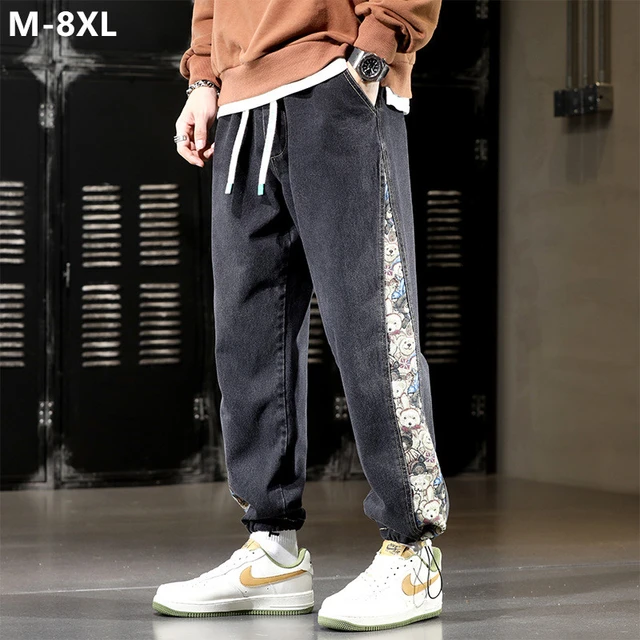Denim joggers mens plus size store