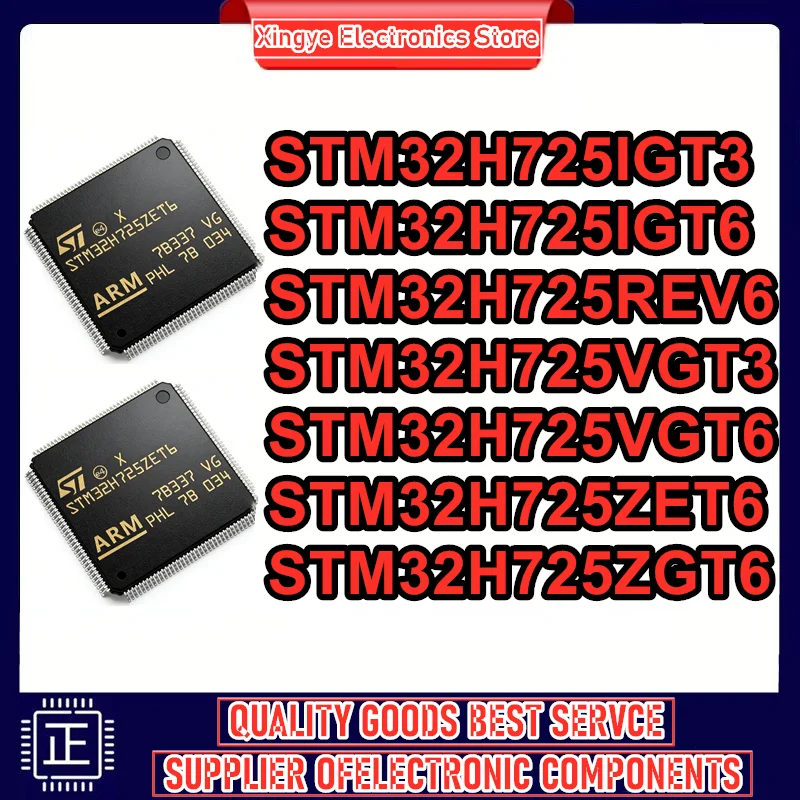

Микросхемы STM32H725IGT3, STM32H725IGT6, STM32H725REV6, STM32H725VGT3, STM32H725VGT6, STM32H725ZET6, STM32H725ZGT6 — 100% новые, оригинальные.