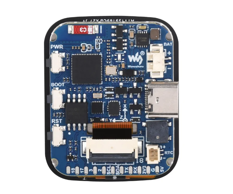 ESP32-S3-Touch-LCD-1.69,1.69 นิ้ว Touch Display Development Board, 240 × 280 พิกเซล,Accelerometer และ Gyroscope Sensor