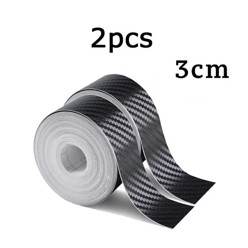 1-5m Nano Koolstofvezel Auto Tape Sticker Deur Spiegel Plakken Protector Strip DIY Bescherming Beschermfolie Waterdichte lijm