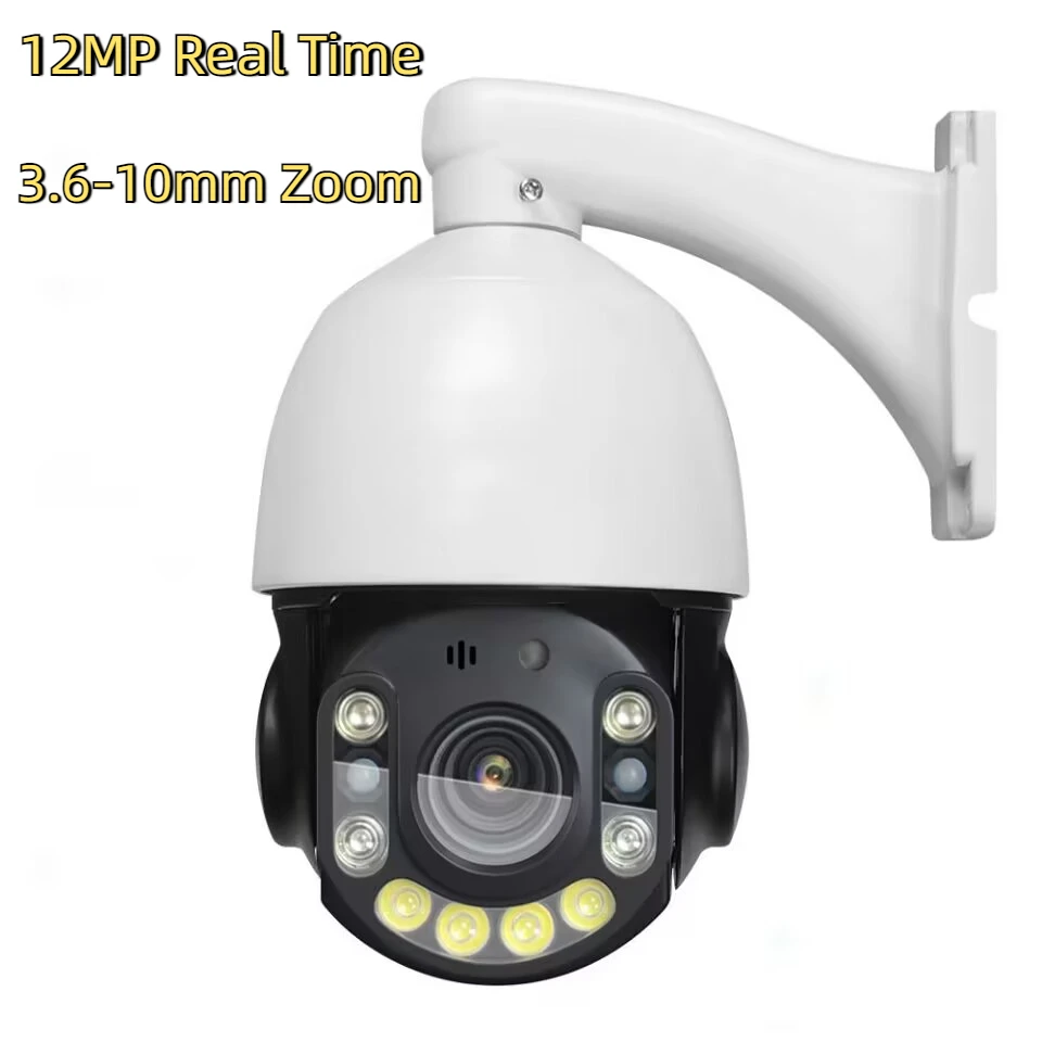 12MP Super HD Sony IMX577 Auto Human Tracking Car Detection 3.6mm-10mm 3X Zoom RTMP RTSP Hikvision POE Wire Smart Camera