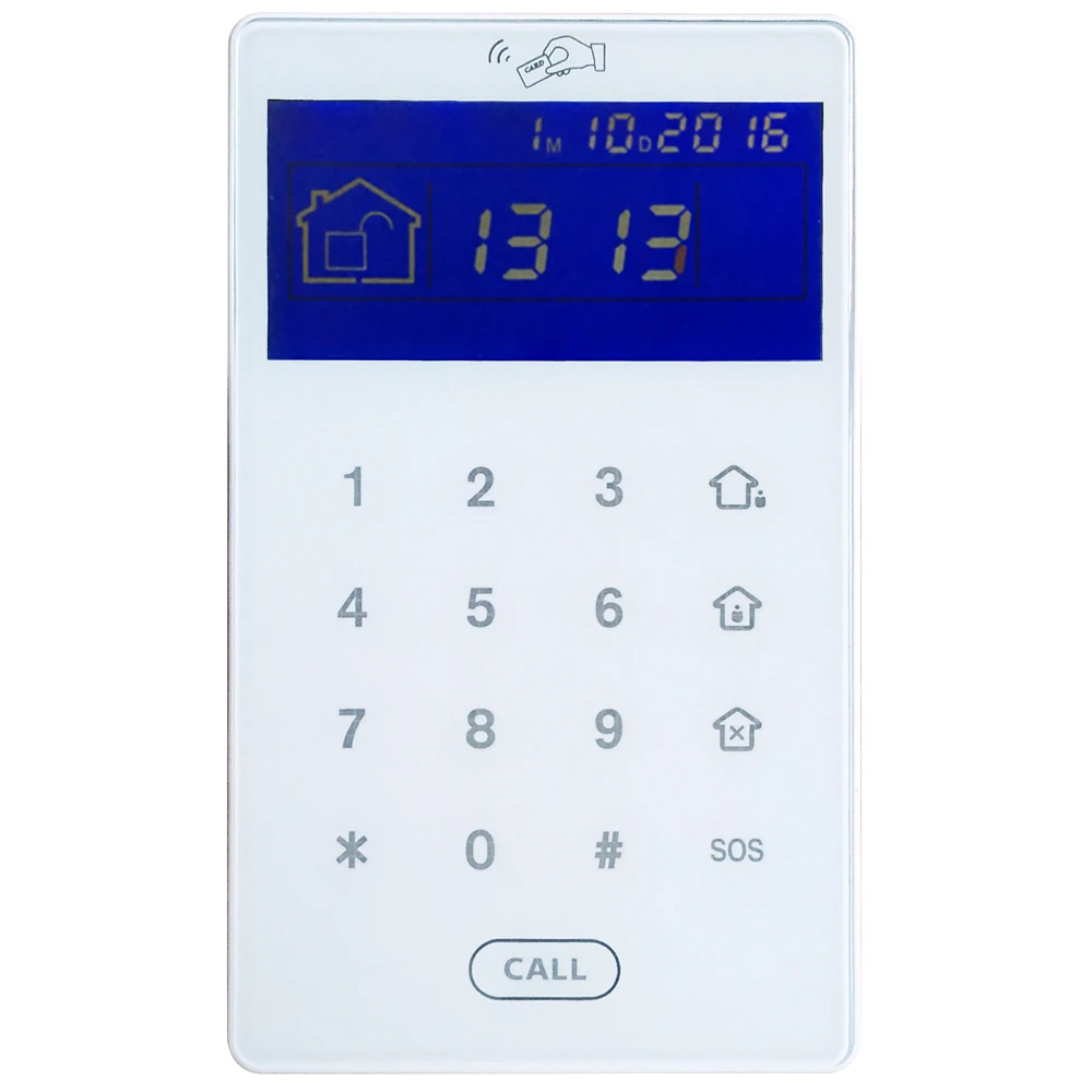 

Focus Meian PB-503R Wireless Touch Keypad With LCD Back Light USB Recharge Built-in Battery Works With HA-VGW ST-VGT Alarm