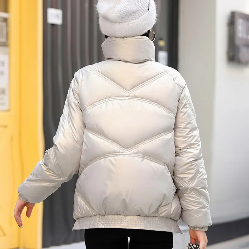 2023 New Women Down Cotton Coat Winter Jacket Short Parkas Loose Thick Outwear Leisure Time Given To Philandering Overcoat
