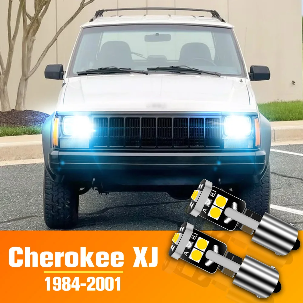 2pcs LED Parking Light For Jeep Cherokee XJ Accessories Bulb 1984-2001 1992 1993 1994 1995 1996 1997 1998 1999 2000 Clearance La