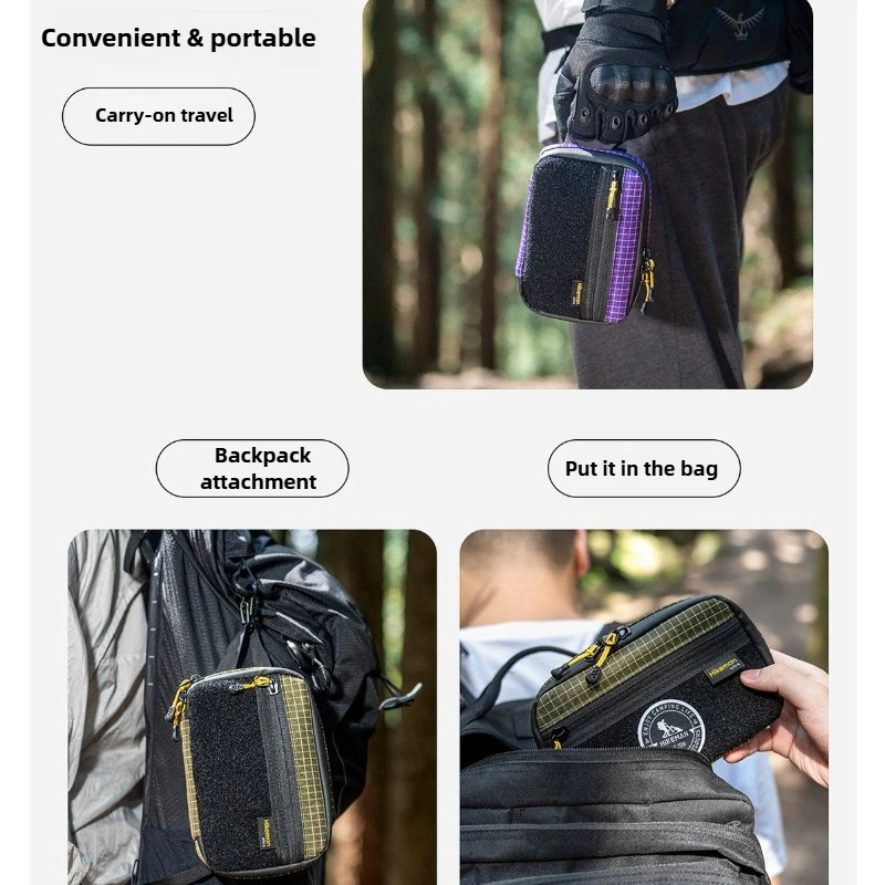 Hikeman التكتيكية EDC حقيبة التخزين أدوات في الهواء الطلق تنظيم الإسعافات الأولية ركاب المشي لمسافات طويلة الرجال المحمولة بطاقة صغيرة حقيبة الظهر #3