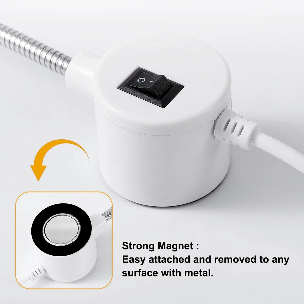 Industrial Led Light 1w 2w 3w Flexible Magnetic Work Light Portable Adsorbed Base Sewing Machine Eu/Us Plug Gooseneck Us Machine