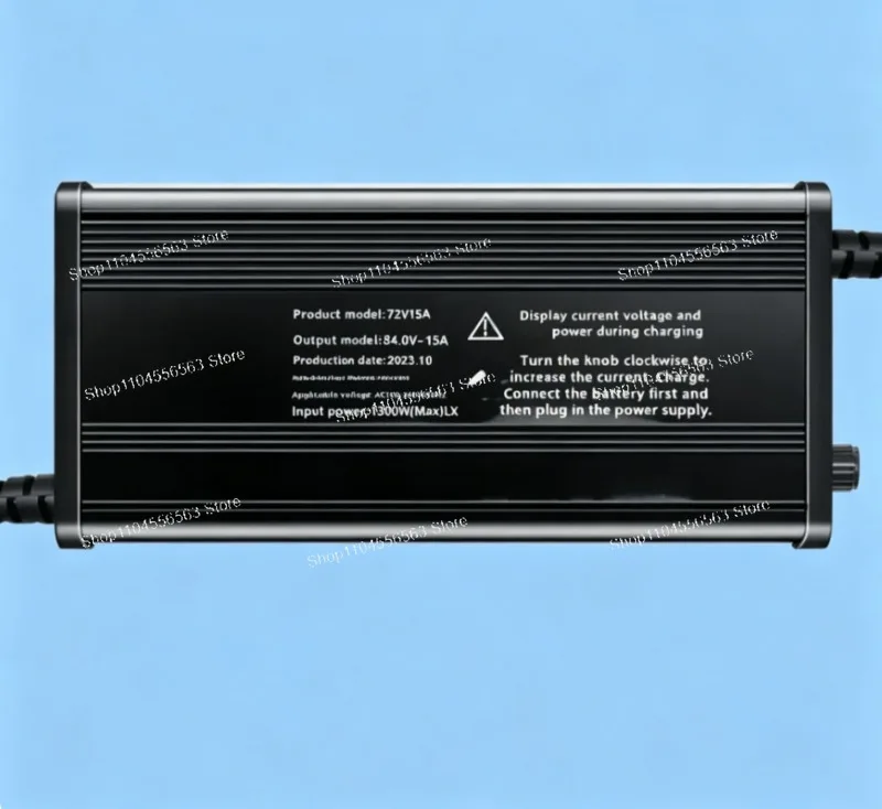 Smart Adjustable 48V-88V 8A-15A Lithium Charger: LCD Display Fast Charging for Li-ion & LiFePO4