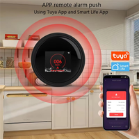 【B55AQ】Wifi Natural Gas Sensor Tuya Smart Alarm Gas Leakage Detector Fire Security Digital LCD Temperature Display