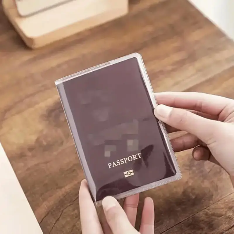 

New 6pcs Passport Cover PVC Waterproof Case for Wallet Business Credit Card Documents Holder Protective Pouch