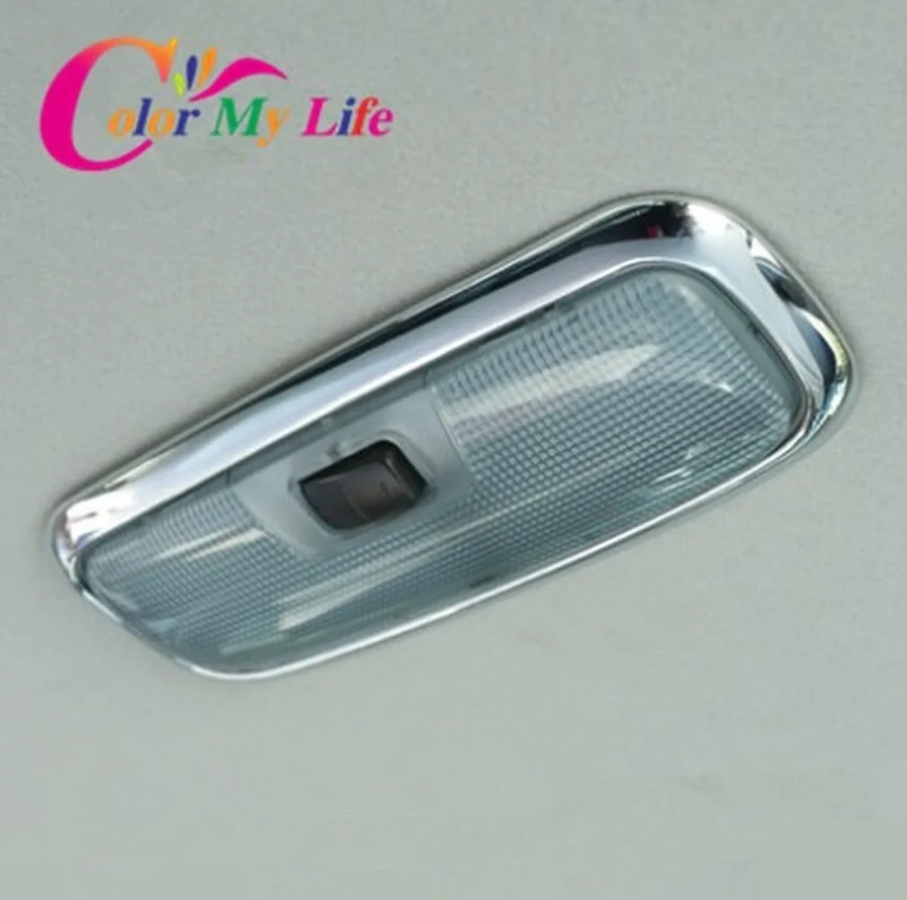 

Color My Life ABS Chrome Rear Reading Light Circle Cover Reading Lights Sticker for Ford Fiesta 2009 - 2016 Accessories