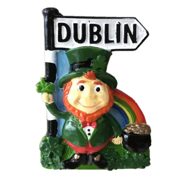 Cute Resin Dublin Belfast 3d Magnet Fridge Ireland Cartoon Character Animal Lamb Souvenir Home Decoration Accessories Gifts