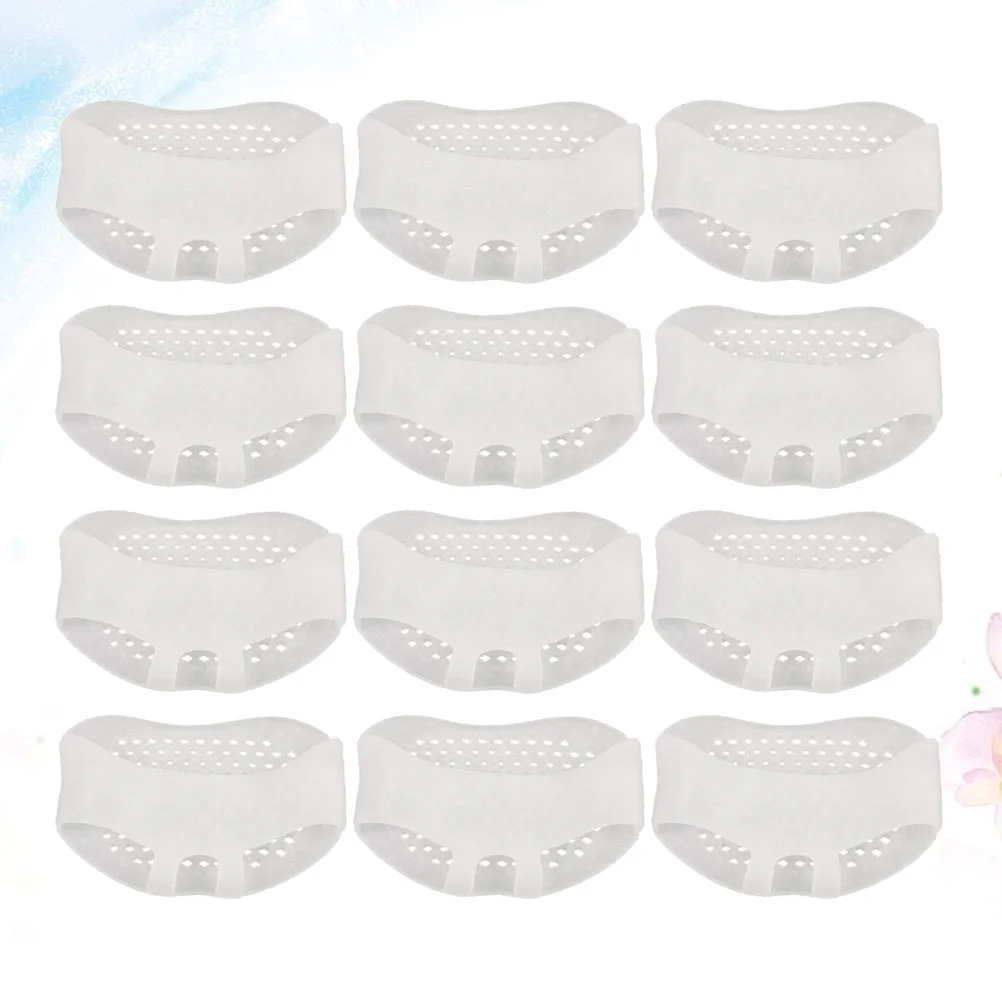 12 Pcs Toe Separators Forefoot Cushion Mats Standing Metatarsal Pads Ball of Socks Shoe Insoles Soft