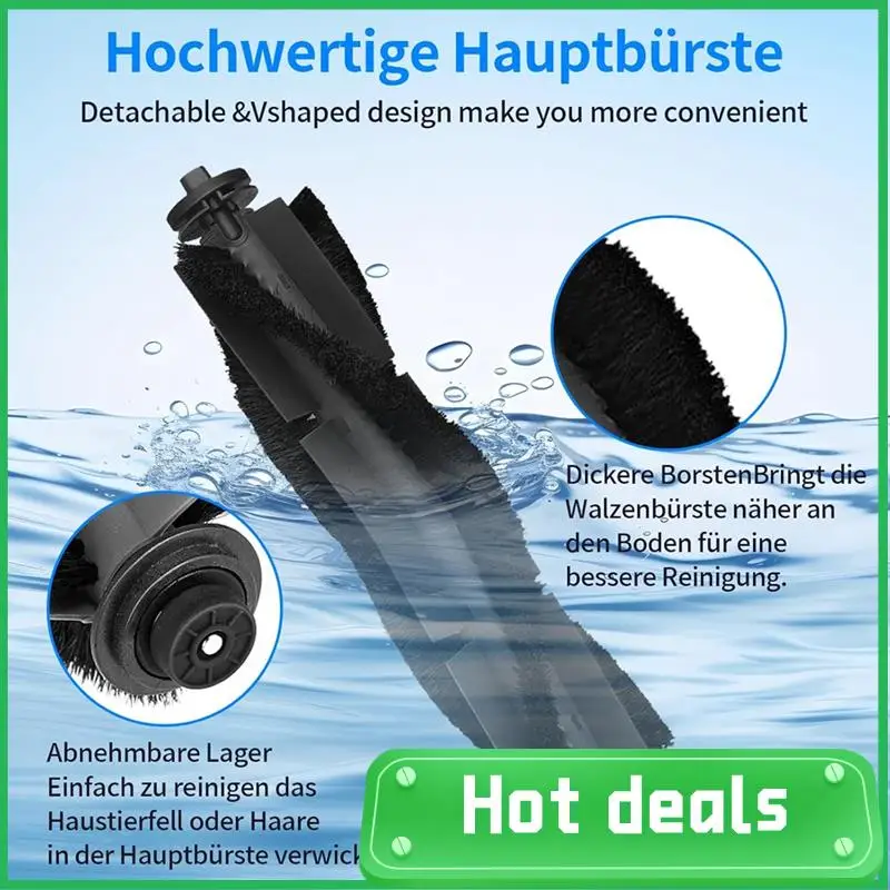 A74X-For Eufy X8 Pro SES جهاز آلي لتنظيف الأتربة فرشاة جانبية رئيسية فلتر Hepa ممسحة قماش أكياس الغبار قطع الغيار