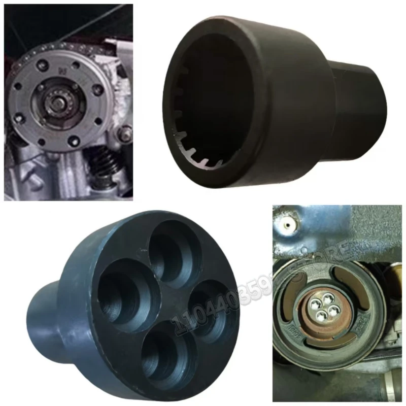 Herramienta giratoria de cigüeñal de coche, herramienta de sincronización de árbol de levas para BMW MINI B38 B48 B58, herramientas de extracción de polea de cigüeñal de motor automático