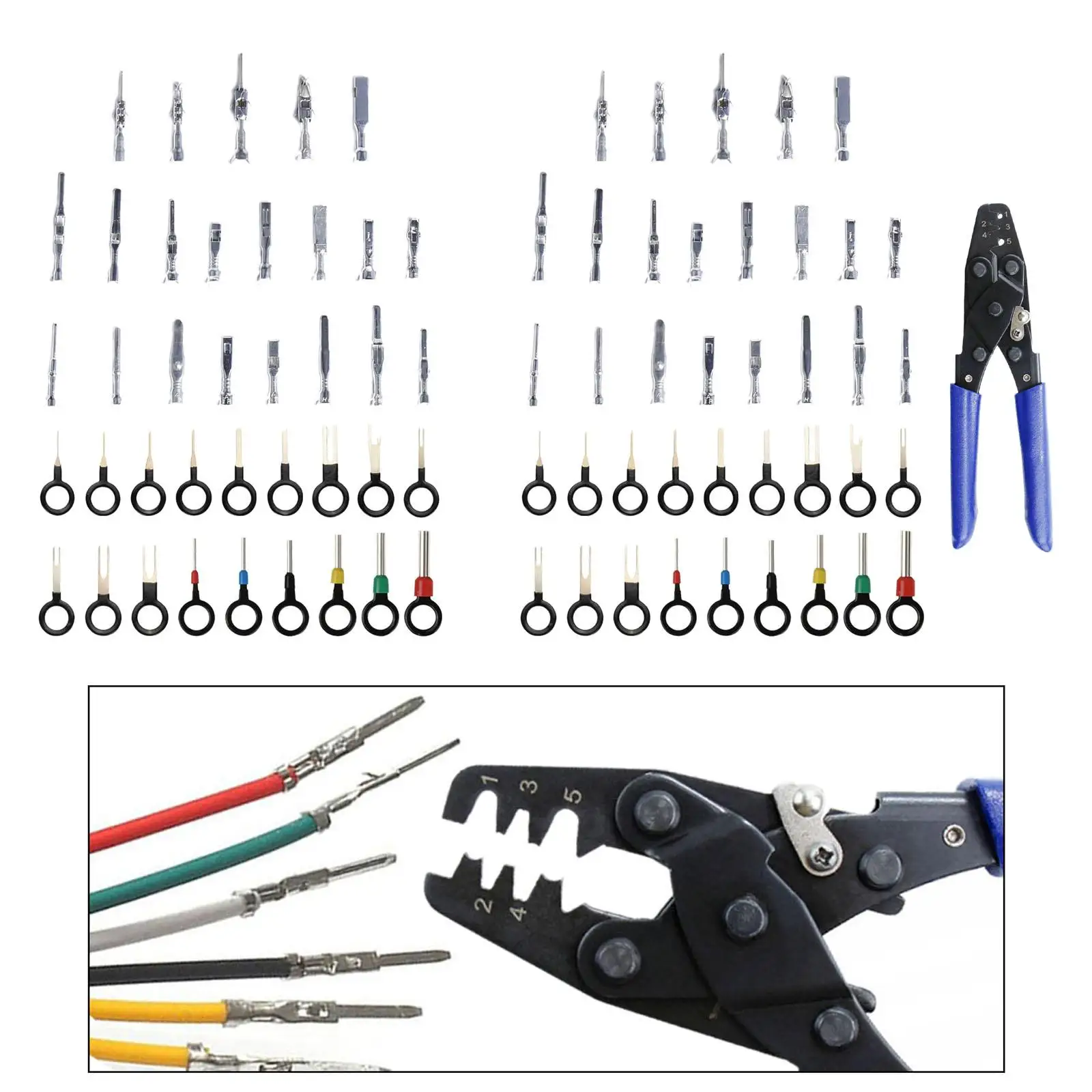340 Pieces Car Electrical Wire Terminal Kit Good Conductivity Auto Accessories Professional Wire Harness Male Female Pin