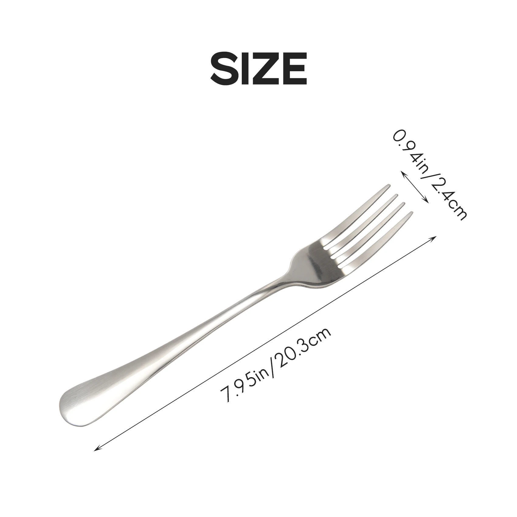 New Shown-10 PCS Fork Table Stainless Steel Steak Fork Forks Cutlery Dinner Table, Fruit Salad, Steak-18.5Cm Total Length