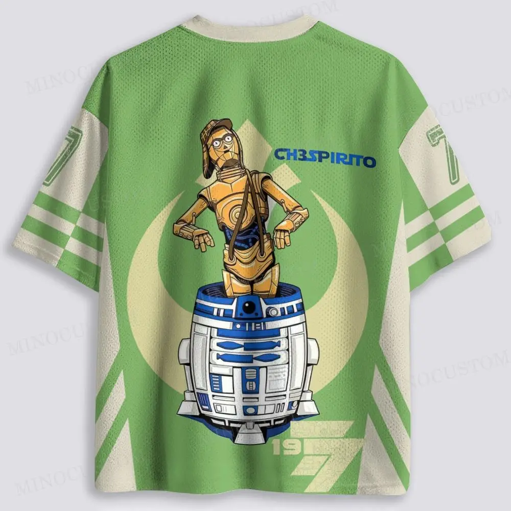 26 Unisex Star Wars Imperial TIE Fighter Themed USA Style Mesh Sports Jersey Kid's Breathable Casual Streetwear Sci-Fi Fans Tee view 3