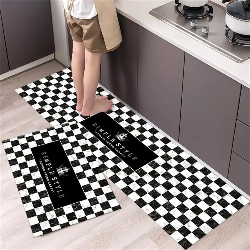 Alfombra antideslizante para el suelo, felpudo moderno para cocina, sala de estar, dormitorio, pasillo del hogar, entrada, balcón, puerta de baño