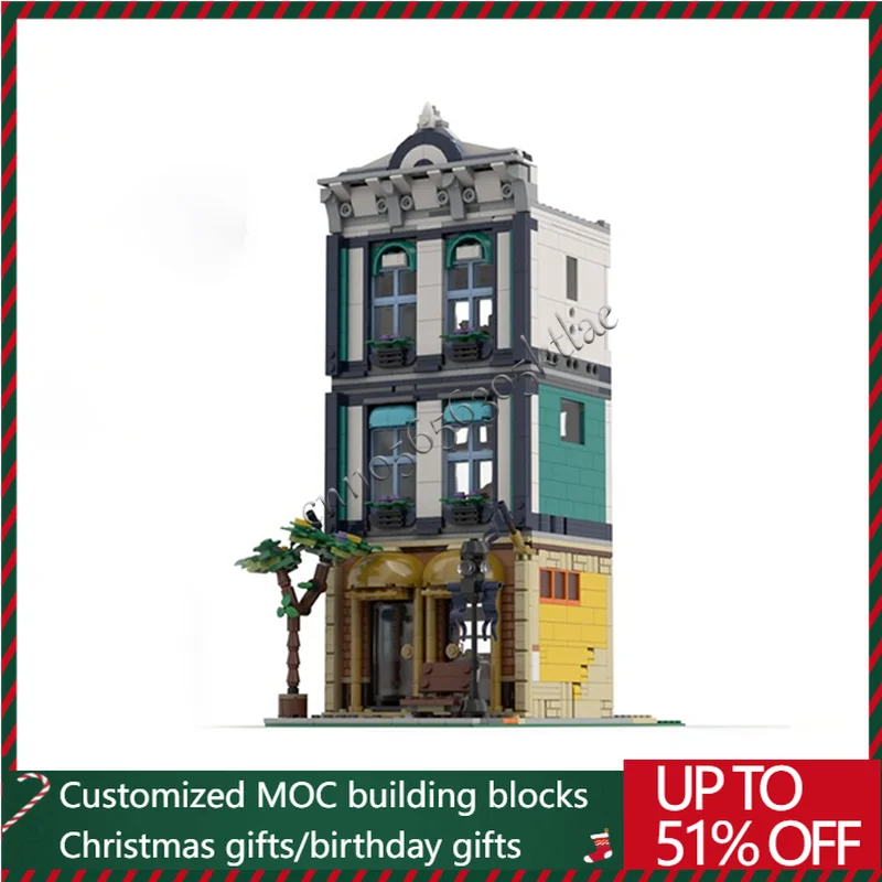 

1372 PCS Vinyl Record Music Store Building Blocks Set Construction Technology Bricks DIY Collection Children Assembly Toy Gifts