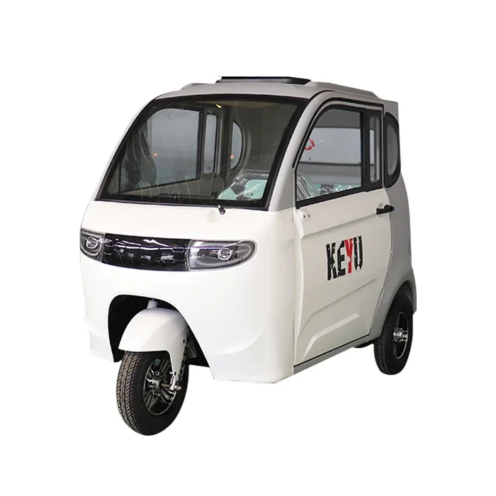 New Adult Closed Electric Passenger, Cargo, Three Wheels, Motorized, Electric Trike, Vehicle,