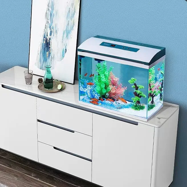 الجملة مخصص الزجاج حوض السمك الصغير خزان الأسماك الزجاج وعاء السمك لشريط مكتب المنزل